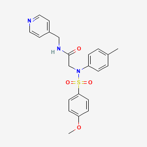 2-[N-(4-METHYLPHENYL)4-METHOXYBENZENESULFONAMIDO]-N-[(PYRIDIN-4-YL)METHYL]ACETAMIDE