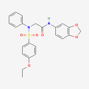 N-(1,3-benzodioxol-5-yl)-2-(N-(4-ethoxyphenyl)sulfonylanilino)acetamide