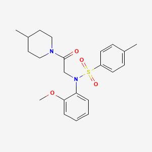 N-(2-methoxyphenyl)-4-methyl-N-[2-(4-methylpiperidin-1-yl)-2-oxoethyl]benzenesulfonamide