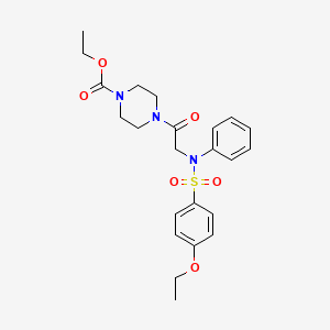 ETHYL 4-[2-(N-PHENYL4-ETHOXYBENZENESULFONAMIDO)ACETYL]PIPERAZINE-1-CARBOXYLATE