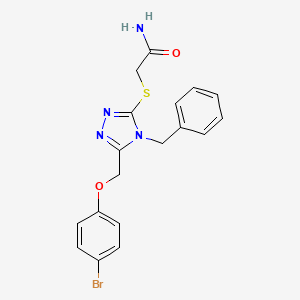 2-({4-benzyl-5-[(4-bromophenoxy)methyl]-4H-1,2,4-triazol-3-yl}thio)acetamide