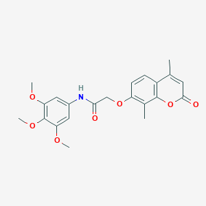 molecular formula C22H23NO7 B358097 2-[(4,8-dimethyl-2-oxo-2H-chromen-7-yl)oxy]-N-(3,4,5-trimethoxyphenyl)acetamide CAS No. 903205-99-2