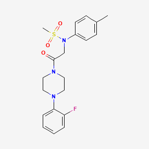 N-{2-[4-(2-fluorophenyl)-1-piperazinyl]-2-oxoethyl}-N-(4-methylphenyl)methanesulfonamide