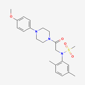 molecular formula C22H29N3O4S B3580977 N-(2,5-dimethylphenyl)-N-{2-[4-(4-methoxyphenyl)-1-piperazinyl]-2-oxoethyl}methanesulfonamide 