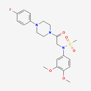 N-(3,4-dimethoxyphenyl)-N-{2-[4-(4-fluorophenyl)piperazin-1-yl]-2-oxoethyl}methanesulfonamide