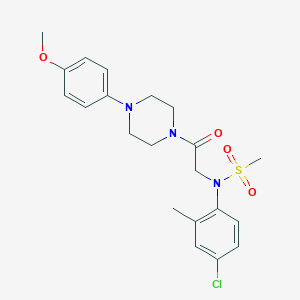 N-(4-chloro-2-methylphenyl)-N-{2-[4-(4-methoxyphenyl)piperazin-1-yl]-2-oxoethyl}methanesulfonamide