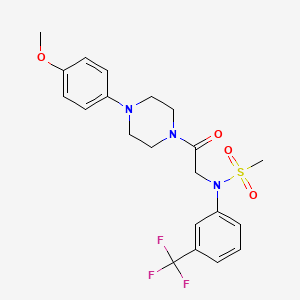 N-{2-[4-(4-methoxyphenyl)-1-piperazinyl]-2-oxoethyl}-N-[3-(trifluoromethyl)phenyl]methanesulfonamide