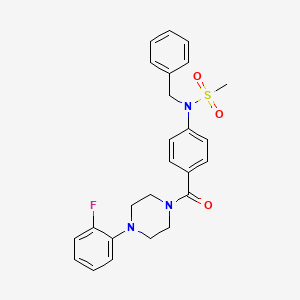 N-benzyl-N-(4-{[4-(2-fluorophenyl)-1-piperazinyl]carbonyl}phenyl)methanesulfonamide