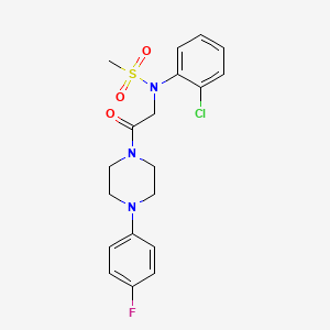 N-(2-chlorophenyl)-N-{2-[4-(4-fluorophenyl)-1-piperazinyl]-2-oxoethyl}methanesulfonamide