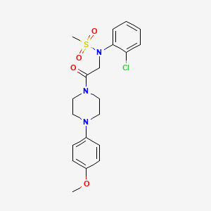 N-(2-chlorophenyl)-N-[2-[4-(4-methoxyphenyl)piperazin-1-yl]-2-oxoethyl]methanesulfonamide