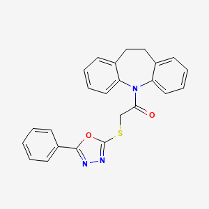 1-(10,11-dihydro-5H-dibenzo[b,f]azepin-5-yl)-2-[(5-phenyl-1,3,4-oxadiazol-2-yl)sulfanyl]ethanone