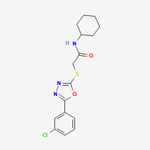 2-{[5-(3-chlorophenyl)-1,3,4-oxadiazol-2-yl]sulfanyl}-N-cyclohexylacetamide