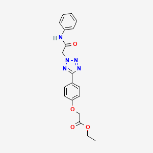 ETHYL 2-{4-[2-(2-ANILINO-2-OXOETHYL)-2H-1,2,3,4-TETRAAZOL-5-YL]PHENOXY}ACETATE