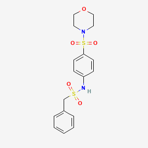 molecular formula C17H20N2O5S2 B3581079 N-[4-(MORPHOLINE-4-SULFONYL)PHENYL]-1-PHENYLMETHANESULFONAMIDE 