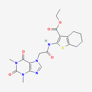 ethyl 2-{[(1,3-dimethyl-2,6-dioxo-1,2,3,6-tetrahydro-7H-purin-7-yl)acetyl]amino}-4,5,6,7-tetrahydro-1-benzothiophene-3-carboxylate