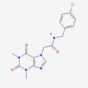 N-(4-chlorobenzyl)-2-(1,3-dimethyl-2,6-dioxo-1,2,3,6-tetrahydro-7H-purin-7-yl)acetamide