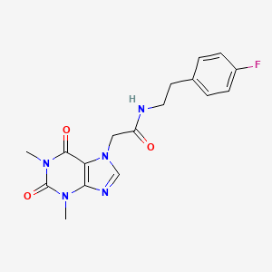 2-(1,3-dimethyl-2,6-dioxo-1,2,3,6-tetrahydro-7H-purin-7-yl)-N-[2-(4-fluorophenyl)ethyl]acetamide