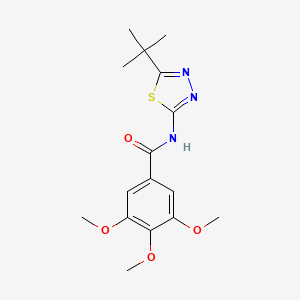 N-(5-tert-butyl-1,3,4-thiadiazol-2-yl)-3,4,5-trimethoxybenzamide