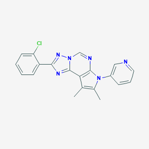 molecular formula C20H15ClN6 B358116 2-(2-chlorophenyl)-8,9-dimethyl-7-(3-pyridinyl)-7H-pyrrolo[3,2-e][1,2,4]triazolo[1,5-c]pyrimidine CAS No. 903186-09-4