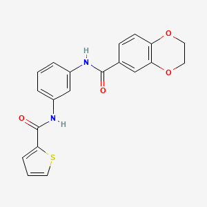 N-{3-[(2-thienylcarbonyl)amino]phenyl}-2,3-dihydro-1,4-benzodioxine-6-carboxamide