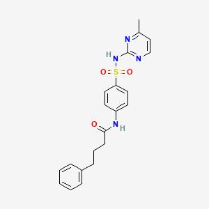 molecular formula C21H22N4O3S B3581204 N-{4-[(4-methylpyrimidin-2-yl)sulfamoyl]phenyl}-4-phenylbutanamide 