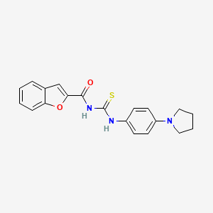 N-[(4-pyrrolidin-1-ylphenyl)carbamothioyl]-1-benzofuran-2-carboxamide