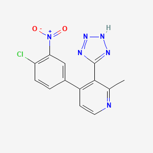 molecular formula C13H9ClN6O2 B3581262 4-(4-chloro-3-nitrophenyl)-2-methyl-3-(2H-tetrazol-5-yl)pyridine 