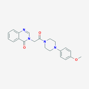 molecular formula C21H22N4O3 B358127 3-{2-[4-(4-methoxyphenyl)-1-piperazinyl]-2-oxoethyl}-4(3H)-quinazolinone CAS No. 903861-13-2