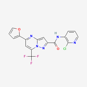 molecular formula C17H9ClF3N5O2 B3581270 N-(2-chloro-3-pyridinyl)-5-(2-furyl)-7-(trifluoromethyl)pyrazolo[1,5-a]pyrimidine-2-carboxamide 