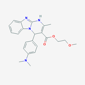 molecular formula C23H26N4O3 B358128 2-Methoxyethyl 4-[4-(dimethylamino)phenyl]-2-methyl-1,4-dihydropyrimido[1,2-a]benzimidazole-3-carboxylate CAS No. 879599-55-0