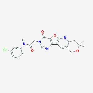 N-(3-chlorophenyl)-2-(8,8-dimethyl-4-oxo-7,10-dihydro-8H-pyrano[3'',4'':5',6']pyrido[3',2':4,5]furo[3,2-d]pyrimidin-3(4H)-yl)acetamide