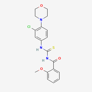 N-({[3-chloro-4-(4-morpholinyl)phenyl]amino}carbonothioyl)-2-methoxybenzamide