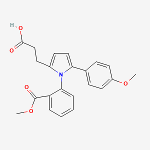 3-[1-[2-(methoxycarbonyl)phenyl]-5-(4-methoxyphenyl)-1H-pyrrol-2-yl]propanoic acid