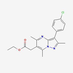 ethyl [3-(4-chlorophenyl)-2,5,7-trimethylpyrazolo[1,5-a]pyrimidin-6-yl]acetate