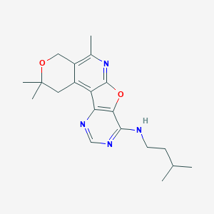 4,4,8-Trimethyl-N-(3-methylbutyl)-5,11-dioxa-9,14,16-triazatetracyclo[8.7.0.02,7.012,17]heptadeca-1,7,9,12(17),13,15-hexaen-13-amine