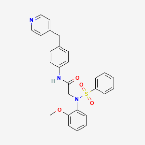 N~2~-(2-methoxyphenyl)-N~2~-(phenylsulfonyl)-N~1~-[4-(4-pyridinylmethyl)phenyl]glycinamide