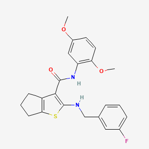 N-(2,5-dimethoxyphenyl)-2-[(3-fluorobenzyl)amino]-5,6-dihydro-4H-cyclopenta[b]thiophene-3-carboxamide