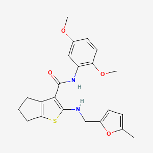 N-(2,5-dimethoxyphenyl)-2-{[(5-methyl-2-furyl)methyl]amino}-5,6-dihydro-4H-cyclopenta[b]thiophene-3-carboxamide