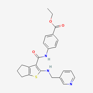 ethyl 4-[[2-(pyridin-3-ylmethylamino)-5,6-dihydro-4H-cyclopenta[b]thiophene-3-carbonyl]amino]benzoate