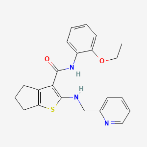 N-(2-ethoxyphenyl)-2-(pyridin-2-ylmethylamino)-5,6-dihydro-4H-cyclopenta[b]thiophene-3-carboxamide