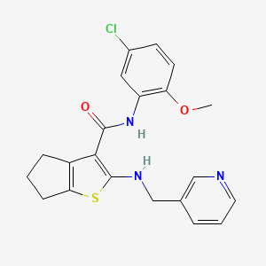 N-(5-chloro-2-methoxyphenyl)-2-(pyridin-3-ylmethylamino)-5,6-dihydro-4H-cyclopenta[b]thiophene-3-carboxamide