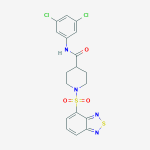 molecular formula C18H16Cl2N4O3S2 B358143 1-(2,1,3-benzothiadiazol-4-ylsulfonyl)-N-(3,5-dichlorophenyl)-4-piperidinecarboxamide CAS No. 903185-24-0