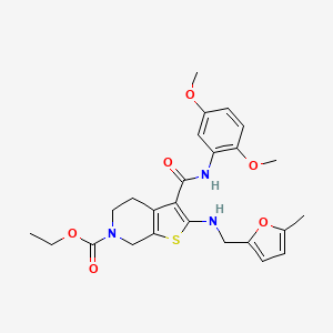 ethyl 3-{[(2,5-dimethoxyphenyl)amino]carbonyl}-2-{[(5-methyl-2-furyl)methyl]amino}-4,7-dihydrothieno[2,3-c]pyridine-6(5H)-carboxylate