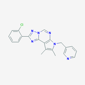 2-(2-chlorophenyl)-8,9-dimethyl-7-(3-pyridinylmethyl)-7H-pyrrolo[3,2-e][1,2,4]triazolo[1,5-c]pyrimidine