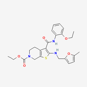 molecular formula C25H29N3O5S B3581453 ethyl 3-{[(2-ethoxyphenyl)amino]carbonyl}-2-{[(5-methyl-2-furyl)methyl]amino}-4,7-dihydrothieno[2,3-c]pyridine-6(5H)-carboxylate 