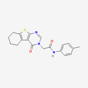 N-(4-methylphenyl)-2-(4-oxo-5,6,7,8-tetrahydro-[1]benzothiolo[2,3-d]pyrimidin-3-yl)acetamide