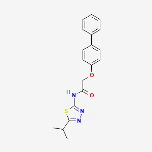 2-(4-biphenylyloxy)-N-(5-isopropyl-1,3,4-thiadiazol-2-yl)acetamide