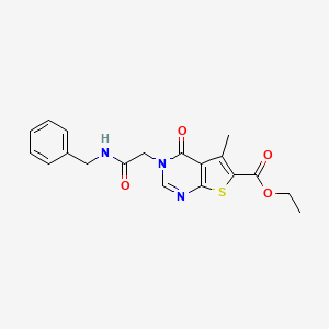 ethyl 3-[(benzylcarbamoyl)methyl]-5-methyl-4-oxo-3H,4H-thieno[2,3-d]pyrimidine-6-carboxylate