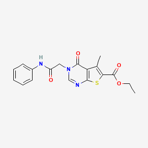 Ethyl 3-(2-anilino-2-oxoethyl)-5-methyl-4-oxothieno[2,3-d]pyrimidine-6-carboxylate