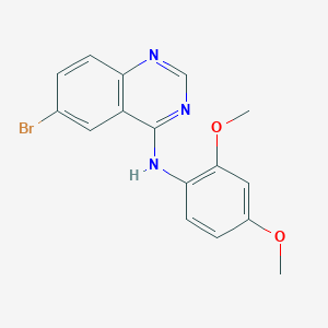 molecular formula C16H14BrN3O2 B3581496 6-bromo-N-(2,4-dimethoxyphenyl)-4-quinazolinamine 